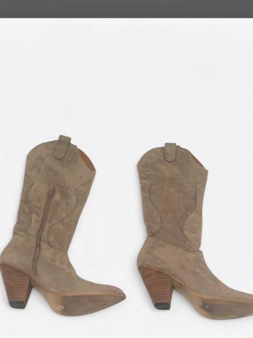 Mi.iM Western  Gray Suede Boot  US 7.5